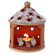 Cylindrical House terracotta Deruta Nativity 15 cm s1