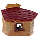 Stable in colored terracotta Deruta with nativity 5 pcs and comet s4