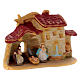 Heilige Familie mit Hütte und Häusern Terrakotta Deruta 3.5cm s3