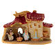 Barn Scenery with Nativity in terracotta Deruta s1