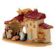Barn Scenery with Nativity in terracotta Deruta s2