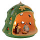 Porta vela Árvore de Natal com Natividade em terracota Deruta s3