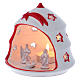 Christmas Tree candle holder with Nativity in Deruta terracotta s2