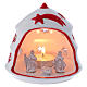 Árbol de navidad portavela con Sagrada Familia de terracota Deruta s1