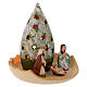 Composition with snowy tree and Holy Family in Deruta terracotta s3