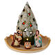 Scene with Snowy Tree and Nativity in terracotta Deruta s1