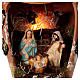 Urn with Holy Family and light in Deruta terracotta 35 cm s2