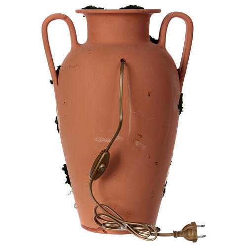 Amfora ze Świętą Rodziną, wołem i osłem, terakota Deruta 5