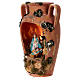 Amphora with Nativity and Light in terracotta Deruta s3