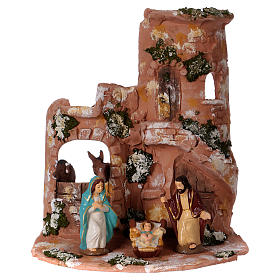 Tile with Holy Family in Deruta terracotta