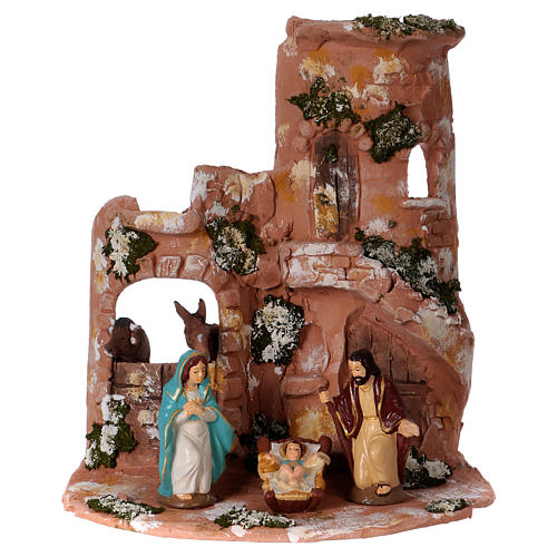 Tile with Holy Family in Deruta terracotta 1