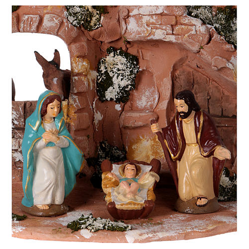 Tile with Holy Family in Deruta terracotta 2