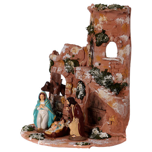 Tile with Holy Family in Deruta terracotta 3