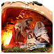 Jarre allongé avec scène Nativité en terre cuite Deruta s2