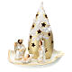 Piattino con Albero di Natale e Natività oro e avorio in terracotta Deruta s2