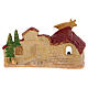 Stable with Holy Family and landscape with houses in Deruta terracotta s4