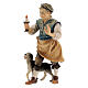 Innkeeper with dog Original Nativity Scene in painted wood from Valgardena 10 cm s2