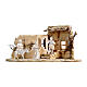 Tavern, setting of painted wood for 10 cm Original Nativity Scene of Val Gardena s1