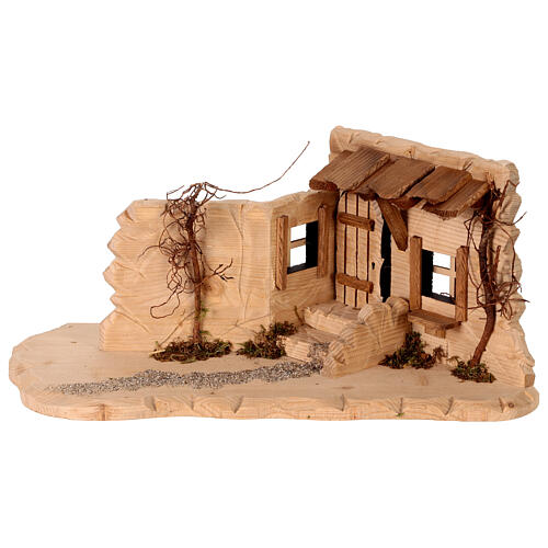 Taverne pour crèche Original bois peint Val Gardena 10 cm 1