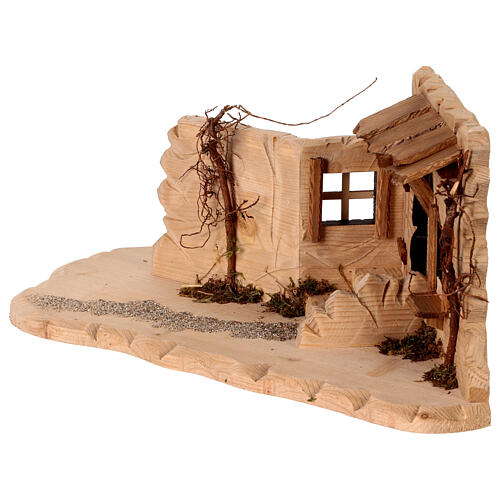 Taverne pour crèche Original bois peint Val Gardena 10 cm 4