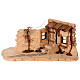 Taverne pour crèche Original bois peint Val Gardena 10 cm s1