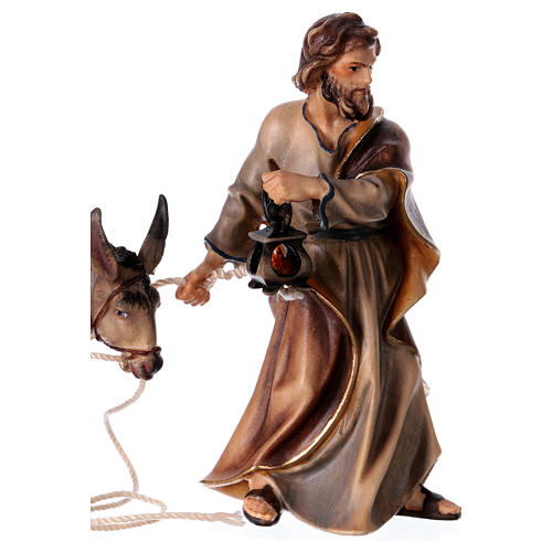 Voyage to Bethlehem, 10 cm Original Nativity model, in painted Valgardena wood 3