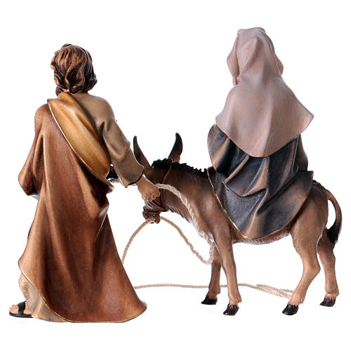 Voyage to Bethlehem, 10 cm Original Nativity model, in painted Valgardena wood 6