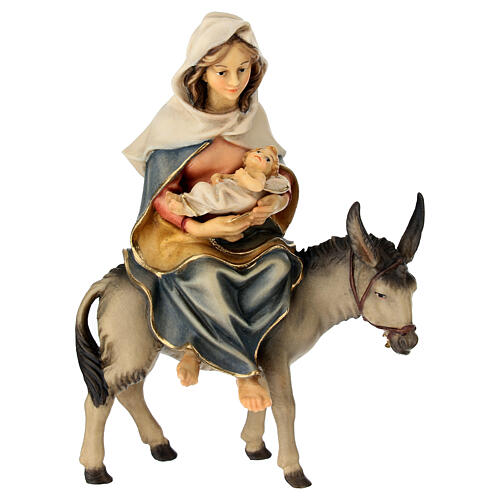 Andata a Betlemme del presepe Original legno dipinto in Valgardena 12 cm 2