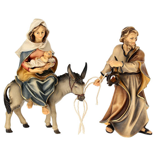 Andata a Betlemme del presepe Original legno dipinto in Valgardena 12 cm 3