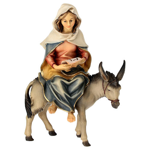 Andata a Betlemme del presepe Original legno dipinto in Valgardena 12 cm 4