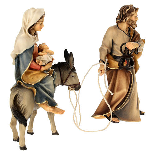 Andata a Betlemme del presepe Original legno dipinto in Valgardena 12 cm 7