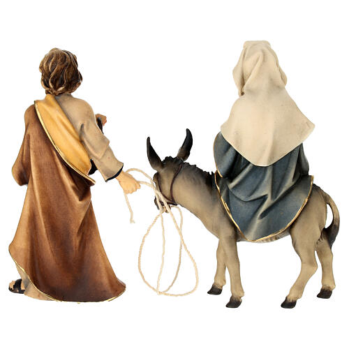 Andata a Betlemme del presepe Original legno dipinto in Valgardena 12 cm 8