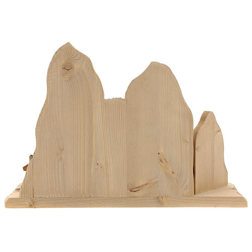Escape to Egypt with bridge Original Nativity Scene in painted wood from Val Gardena 10 cm 11