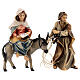 Escape to Egypt With Bridge, 10 cm Original Nativity model, in painted Val Gardena wood s8