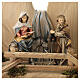 Escape to Egypt with bridge Original Nativity Scene in painted wood from Val Gardena 12 cm s6