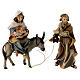 Escape to Egypt with bridge Original Nativity Scene in painted wood from Val Gardena 12 cm s7