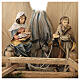 Fuite en Égypte avec décor pour crèche Original bois peint Val Gardena 12 cm s2