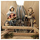 Fuite en Égypte avec décor pour crèche Original bois peint Val Gardena 12 cm s6