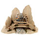 Escape to Egypt with Arched Bridge, 12 cm Original Nativity model, in painted Valgardena wood s1