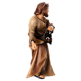 Saint Joseph, 10 cm Original Nativity model, in painted Valgardena wood