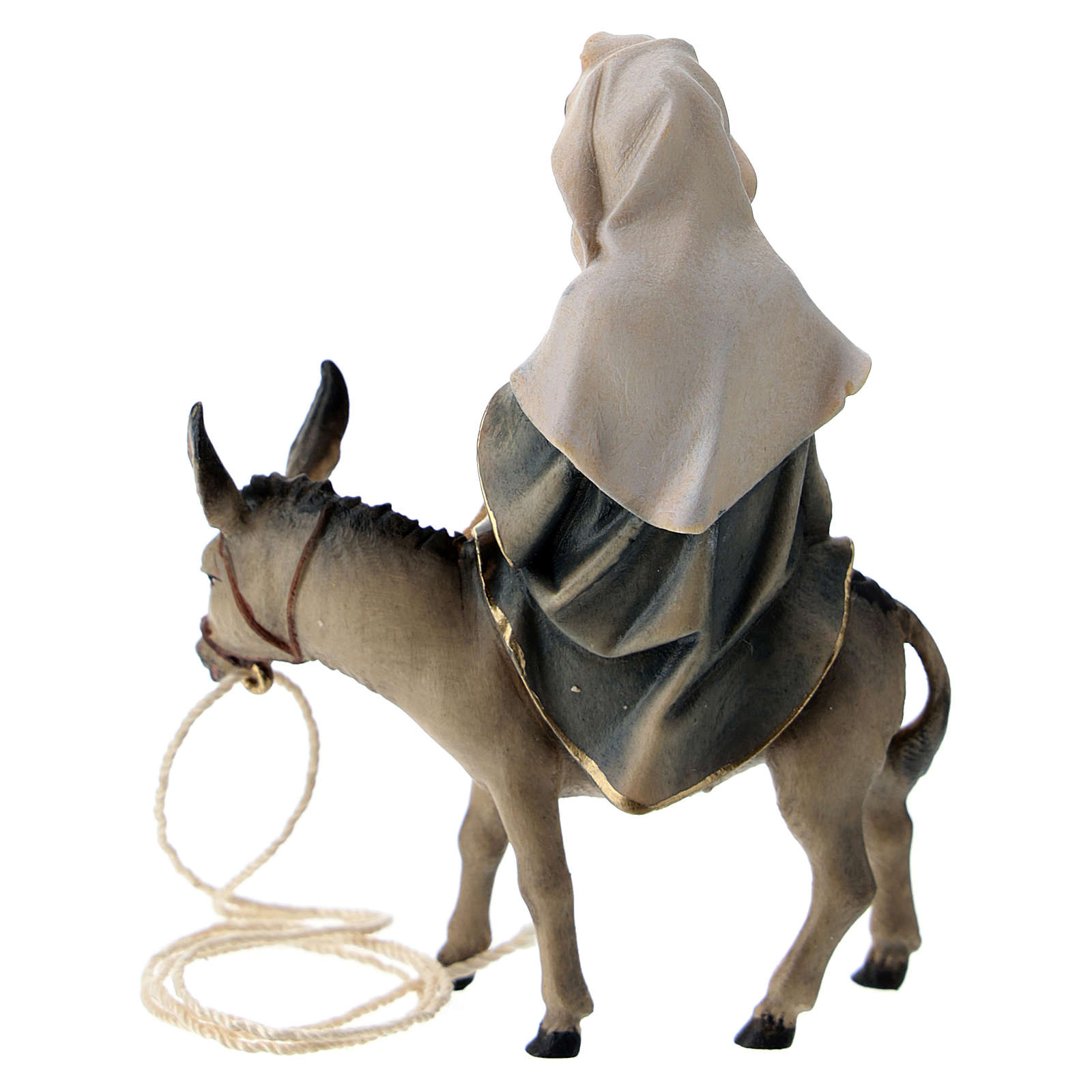 Mary on a Donkey with Baby Jesus and Scroll, 10 cm Original online