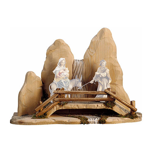 Bridge of 33x14x23 cm, wooden accessory for 10 cm Original Nativity Scene of Val Gardena 1