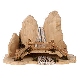 Original wooden Nativity bridge made in Valgardena 12 (40x17x27) cm