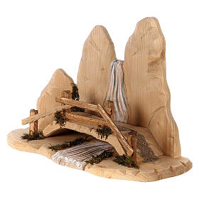 Original wooden Nativity bridge made in Valgardena 12 (40x17x27) cm