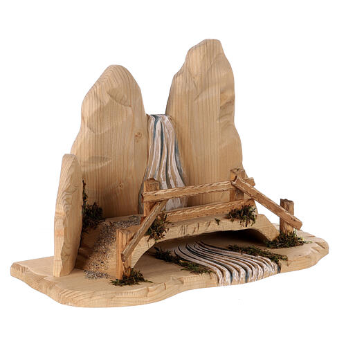 Original wooden Nativity bridge made in Valgardena 12 (40x17x27) cm 3