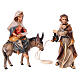Escape to Egypt Original Nativity Scene in painted wood from Valgardena 10 cm s1