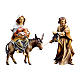 Escape to Egypt Original Nativity Scene in painted wood from Valgardena 12 cm s1