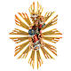 Imagen Dios Padre y Espíritu Santo en gloria con rayos belén Original madera pintada en Val Gardena 10 cm de altura media s1