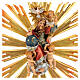 Imagen Dios Padre y Espíritu Santo en gloria con rayos belén Original madera pintada en Val Gardena 10 cm de altura media s2