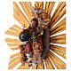 Imagen Dios Padre y Espíritu Santo en gloria con rayos belén Original madera pintada en Val Gardena 12 cm de altura media s2